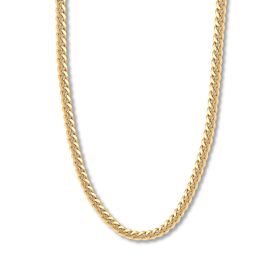 Kay 22" Solid Cuban Chain Necklace 14K Yellow Gold Appx. 7.3mm