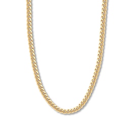 24" Cuban Chain Necklace Solid 14K Yellow Gold Appx. 7.3mm