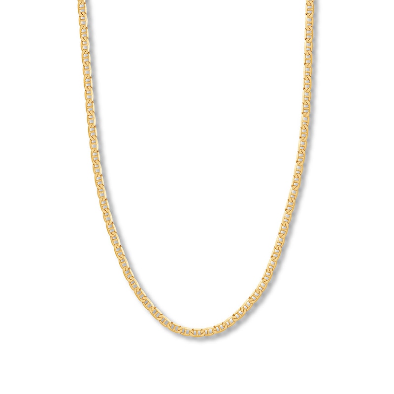 24" Solid Mariner Chain 14K Yellow Gold Appx. 4.4mm