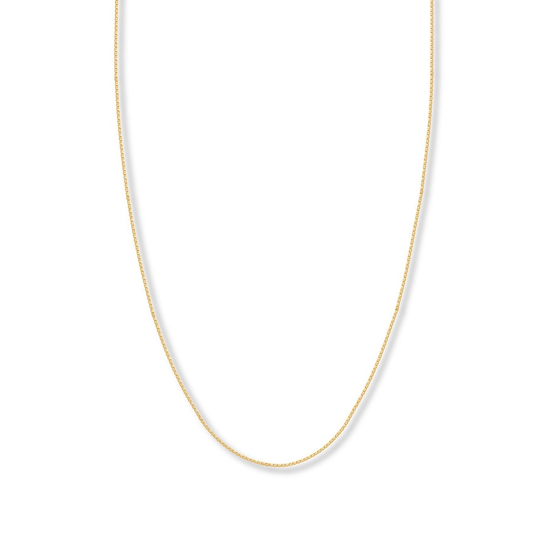 18" Solid Mariner Chain 14K Yellow Gold 1.1mm