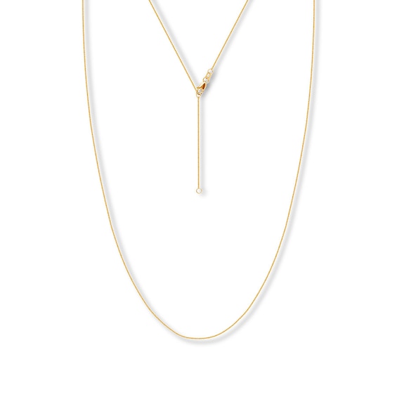 16" Adjustable Round Wheat Chain Solid 14K Yellow Gold Appx. .85mm