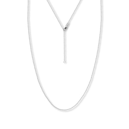 16" Adjustable Rope Chain Solid 14K White Gold Appx. 1.2mm