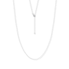 Thumbnail Image 0 of 16" Adjustable Solid Cable Chain 14K White Gold Appx. .7mm