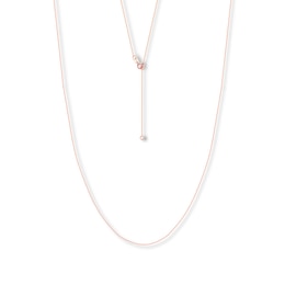 16&quot; Adjustable Cable Chain Solid 14K Rose Gold Appx. .7mm