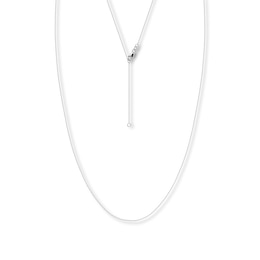 16" Adjustable Box Chain Solid 14K White Gold Appx. .66mm