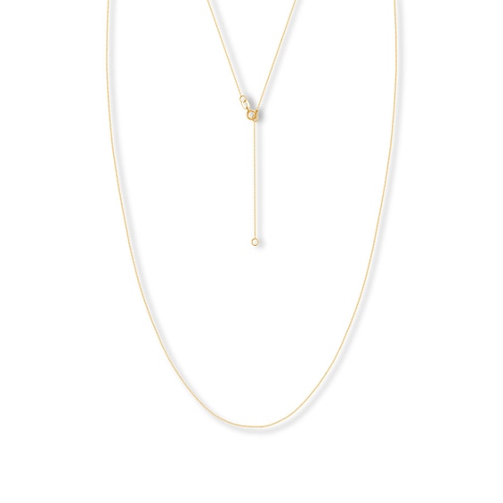 16" Adjustable Box Chain Solid 14K Yellow Gold Appx. .55mm