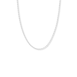 13&quot; Adj. Children's Figaro Chain Solid 14K White Gold Appx 1.28mm