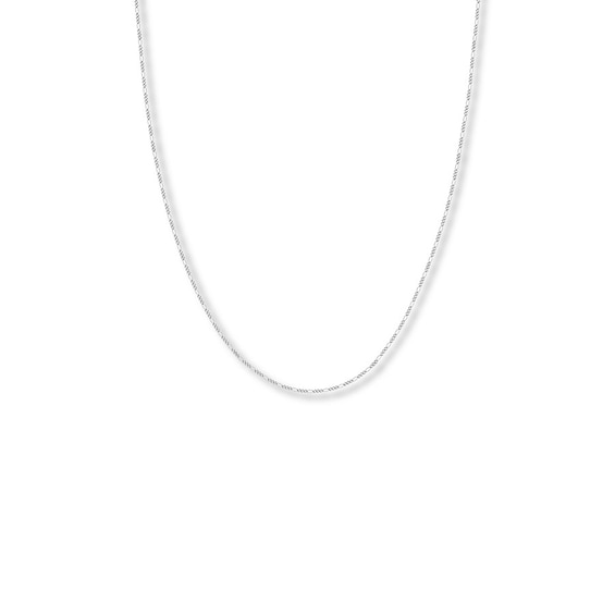 13" Adj. Children's Figaro Chain Solid 14K White Gold Appx 1.28mm