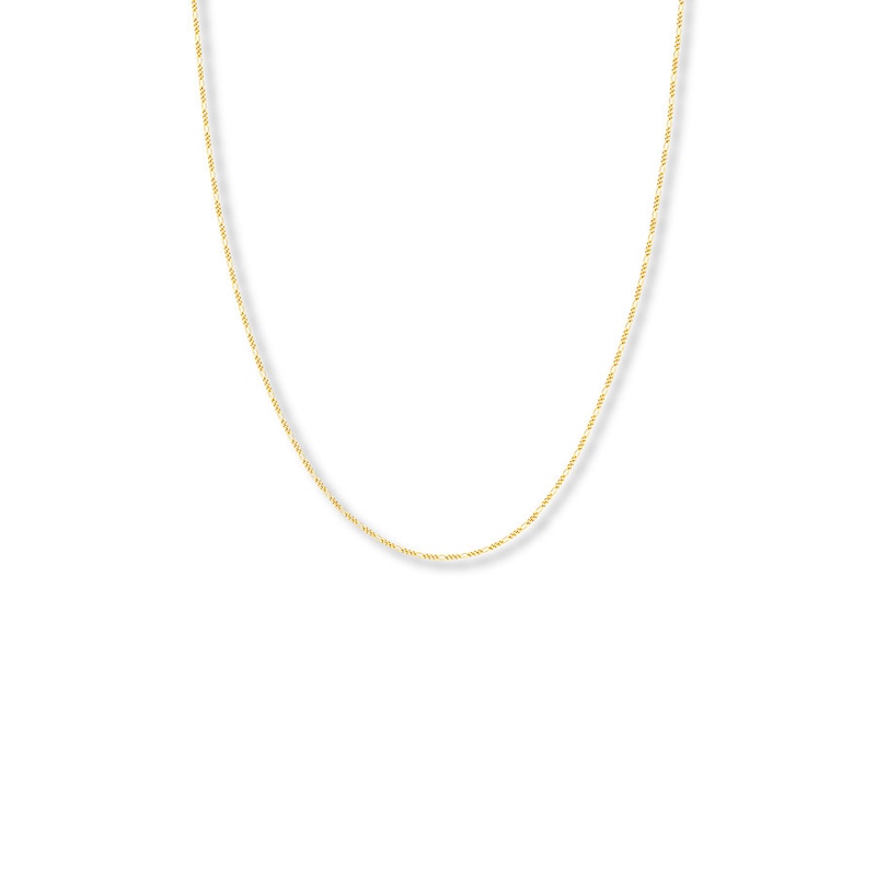 13" Adj. Children's Solid Figaro Chain 14K Yellow Gold Appx 1.28mm