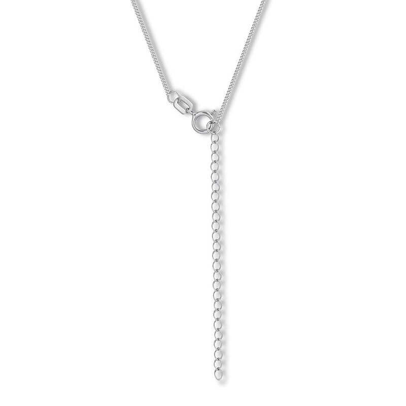 Main Image 2 of 13&quot; Adjustable Children's Curb Chain Solid 14K White Gold Appx .69mm