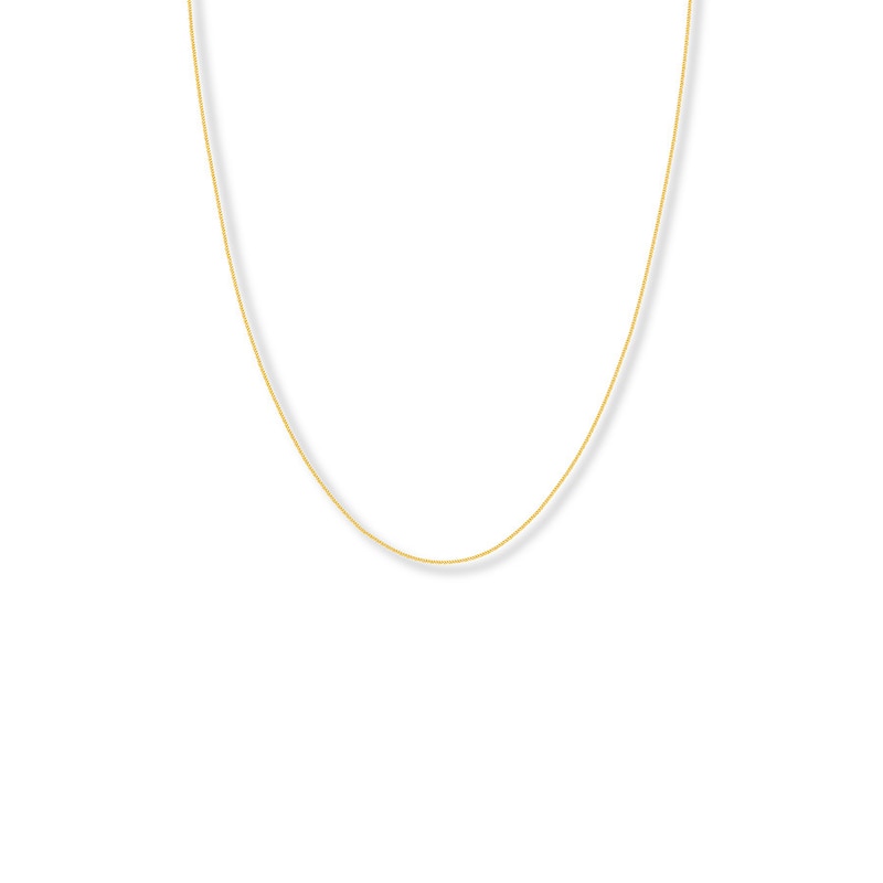 Main Image 1 of 13&quot; Adjustable Children's Curb Chain Solid 14K Yellow Gold Appx .69mm