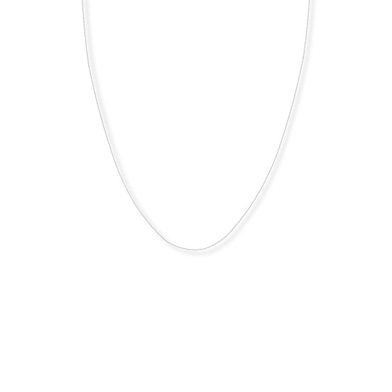 13" Adjustable Children's Cable Chain Solid 14K White Gold Appx .7mm