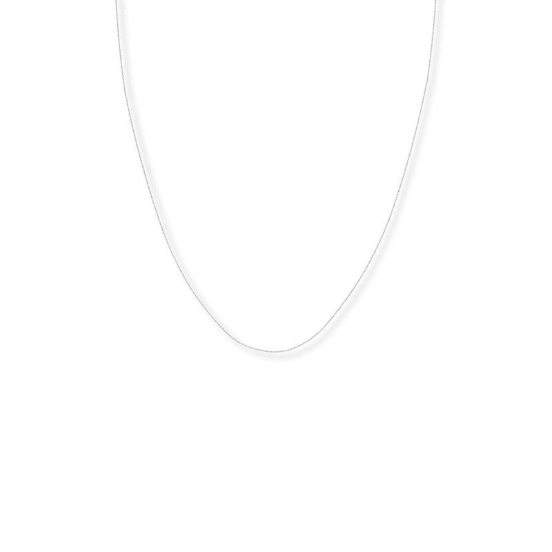 Main Image 1 of 13&quot; Adjustable Children's Cable Chain Solid 14K White Gold Appx .7mm