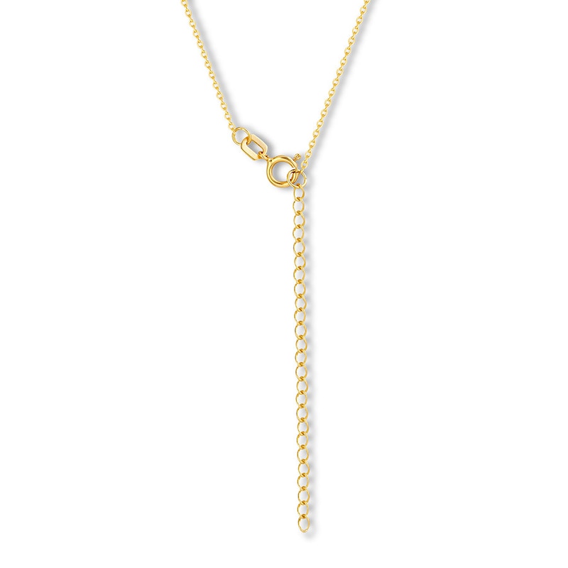 13" Adjustable Children's Solid Cable Chain 14K Yellow Gold Appx .7mm