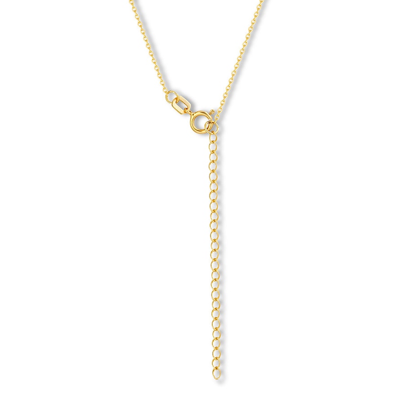 Main Image 2 of 13&quot; Adjustable Children's Cable Chain Solid 14K Yellow Gold Appx .7mm