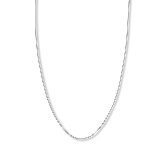 Adjustable 22" Snake Chain Hollow 14K White Gold Appx. 1.4mm