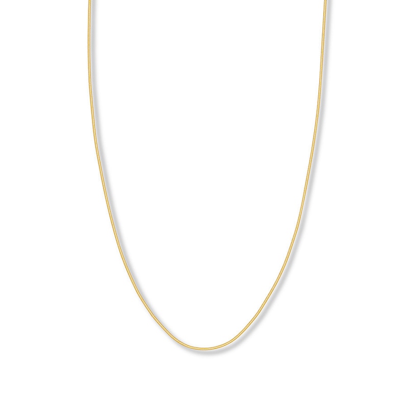 Main Image 1 of Adjustable 22&quot; Snake Chain Hollow 14K Yellow Gold Appx. 1.4mm