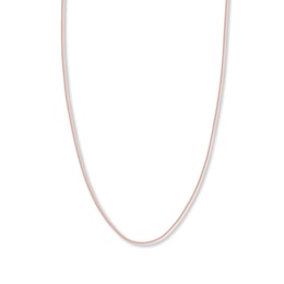 Adjustable 22" Snake Chain Hollow 14K Rose Gold Appx. 1.4mm