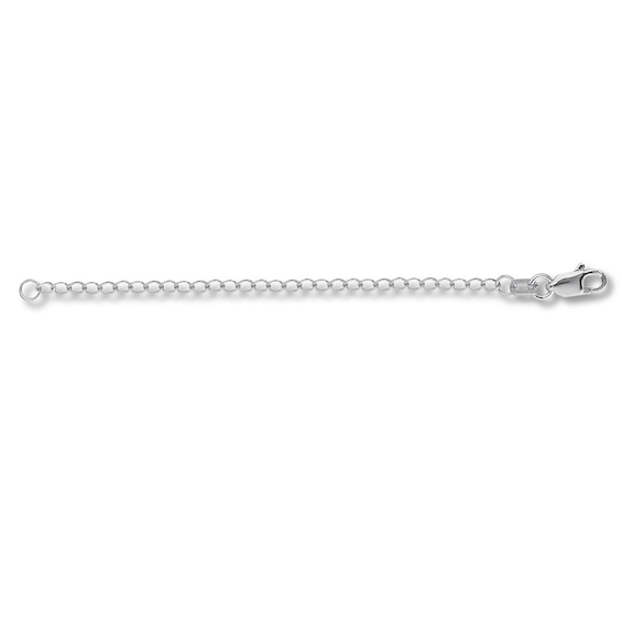 3 Extender Solid Cable Chain 14K White Gold Appx. 1.8mm