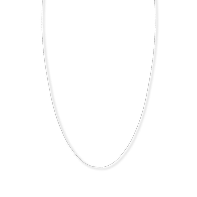 Main Image 1 of Adjustable 22&quot; Box Chain Solid 14K White Gold Appx. .8mm