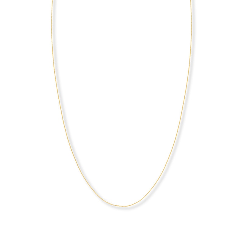 Main Image 1 of Adjustable 22&quot; Box Chain Solid 14K Yellow Gold Appx. .8mm