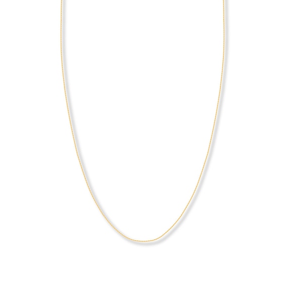 Adjustable 22" Square Wheat Chain Solid 14K Yellow Gold Appx. 85mm