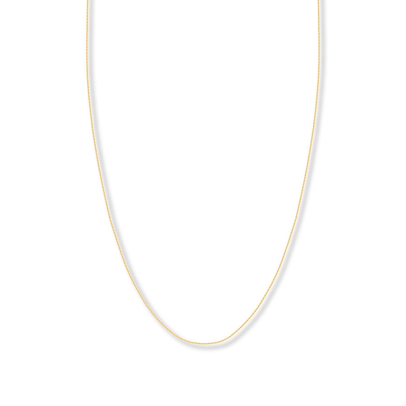 Adjustable 22" Solid Square Wheat Chain 14K Yellow Gold Appx. 85mm