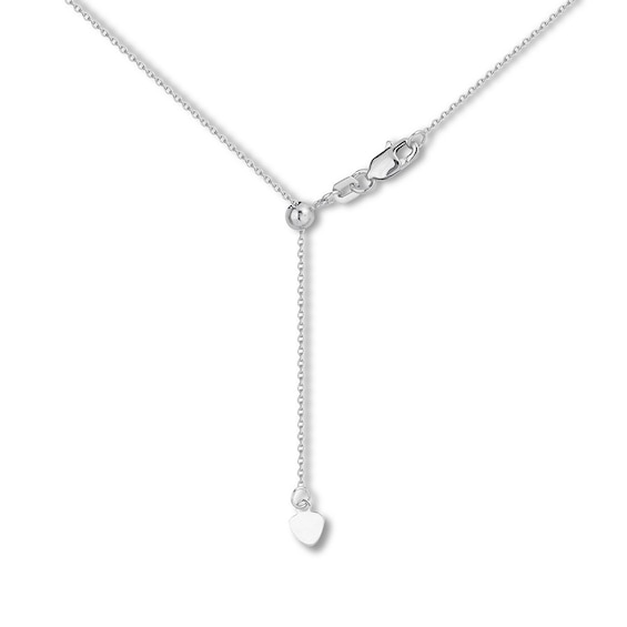 Thumbnail Image 2 of Adjustable 22" Cable Chain Solid 14K White Gold Appx. .9mm
