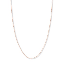 Adjustable 22" Rope Chain Solid 14K Rose Gold Appx. 1.05mm