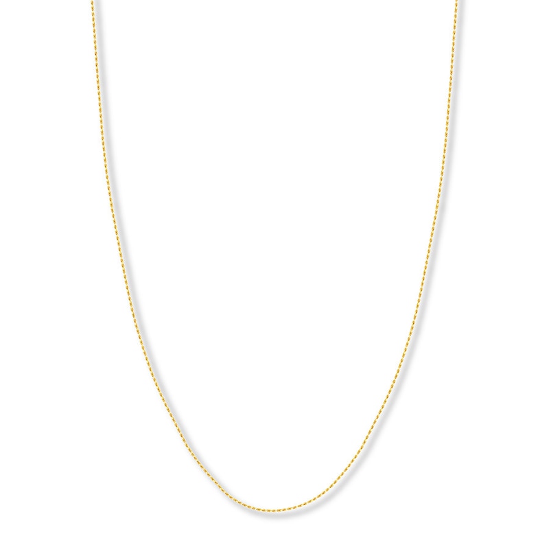 Main Image 1 of Adjustable 22&quot; Rope Chain Solid 14K Yellow Gold Appx. 1.05mm