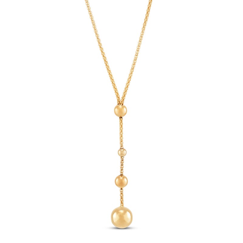 Sphere Necklace 10K Yellow Gold 19"