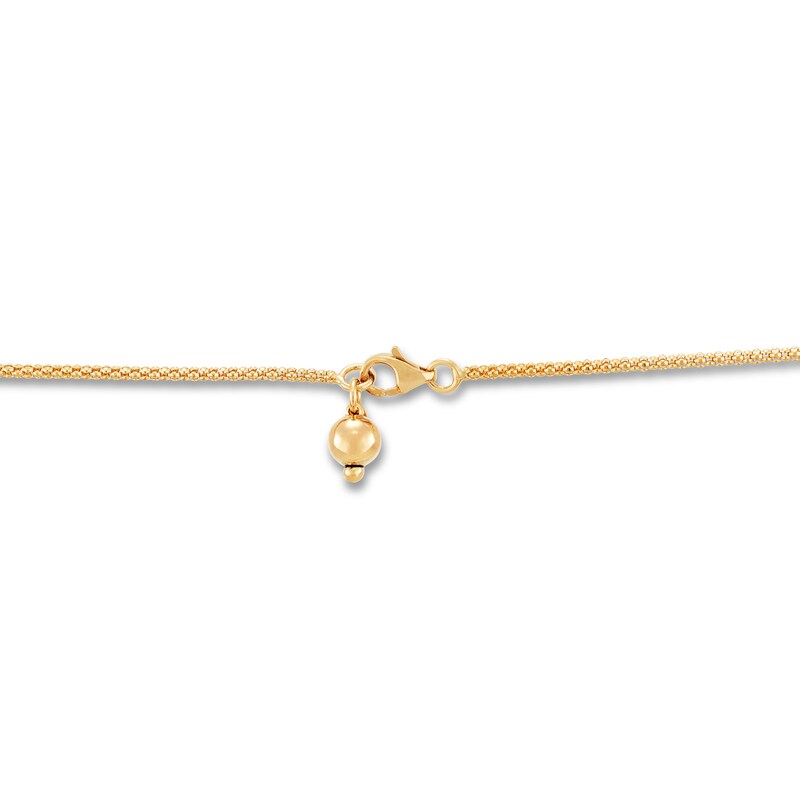 Sphere Necklace 10K Yellow Gold 19"