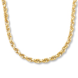 Chain Necklace Solid 10K Yellow Gold 24"