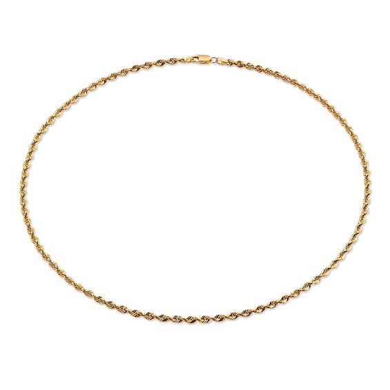 Rope Chain Necklace 14K Yellow Gold 24" Length Kay