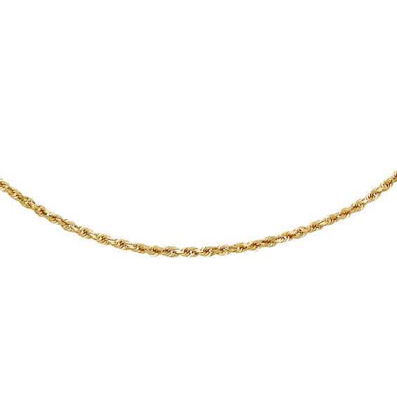 Rope Chain Solid 14K Yellow Gold 22"