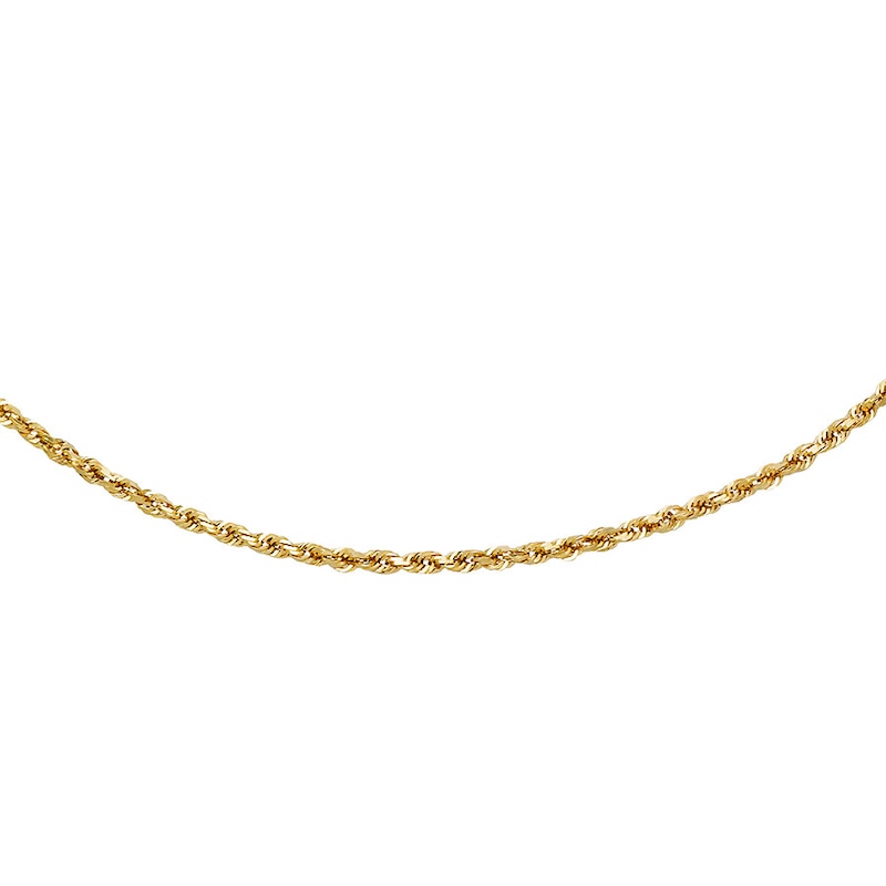 Main Image 1 of Rope Chain Solid 14K Yellow Gold 22&quot;