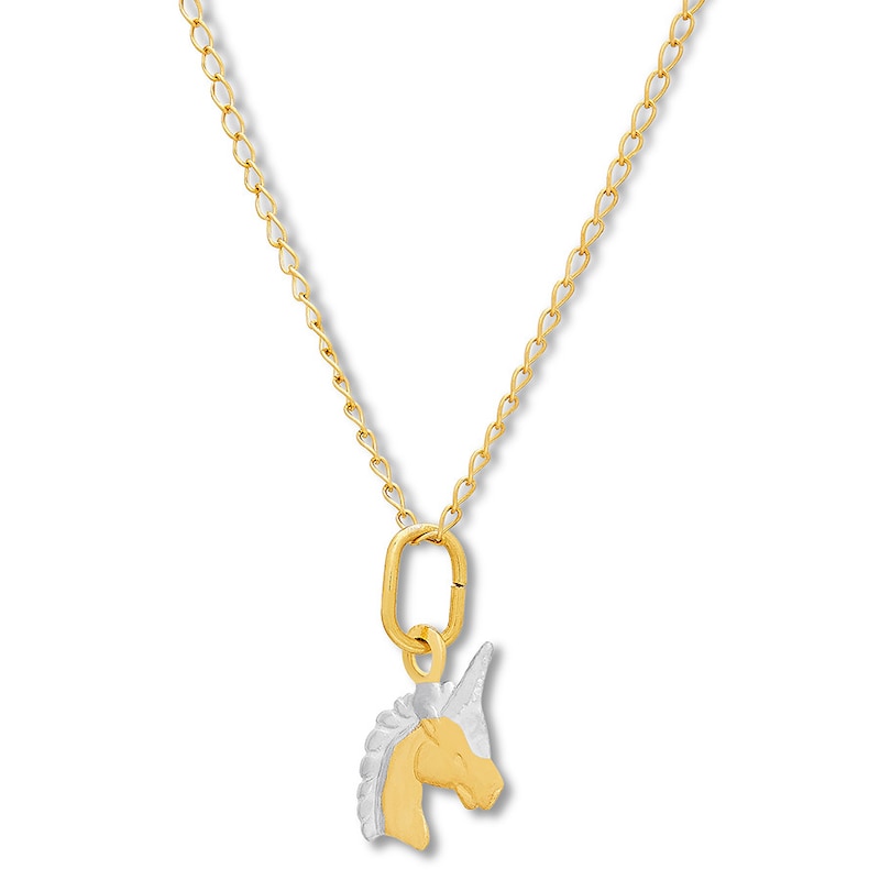 Main Image 2 of Child's Unicorn Necklace 14K Yellow Gold