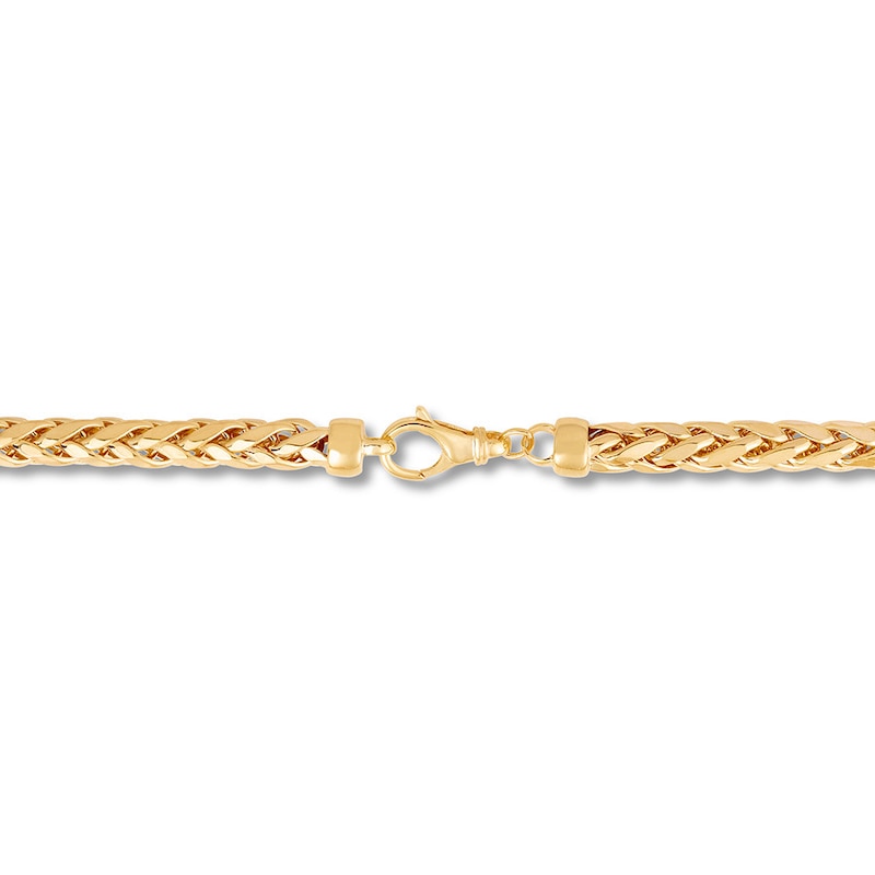 Main Image 3 of Wheat Chain Necklace Hollow 10K Yellow Gold 24&quot;