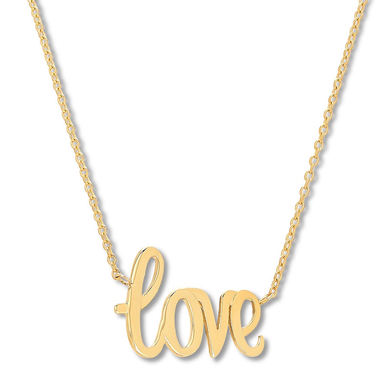 Main Image 2 of &quot;Love&quot; Necklace 10K Yellow Gold