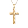 Thumbnail Image 1 of Woven Cross Necklace 10K Yellow Gold