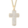 Thumbnail Image 1 of Diamond Cross Necklace 1/3 ct tw 10K Yellow Gold 22&quot;