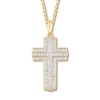 Thumbnail Image 0 of Diamond Cross Necklace 1/3 ct tw 10K Yellow Gold 22"