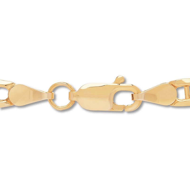 Main Image 2 of Mariner Link Necklace Hollow 14K Yellow Gold 22&quot;