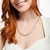 Thumbnail Image 4 of Figaro Link Necklace Hollow 14K Yellow Gold 22&quot;