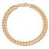 Thumbnail Image 1 of Cuban Curb Chain Bracelet Hollow 14K Yellow Gold 8.5&quot;