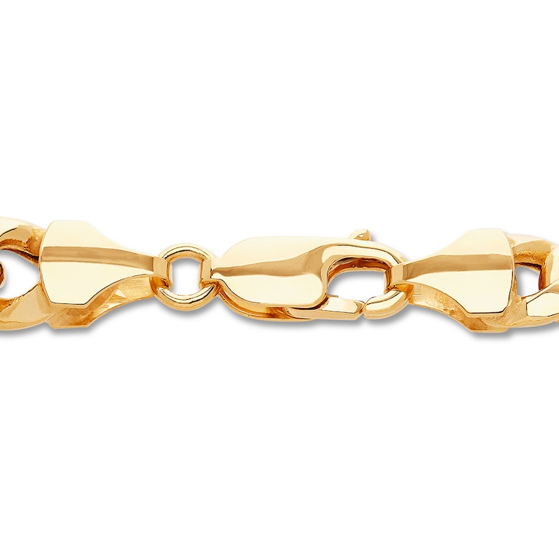 Cuban Curb Chain Bracelet 14K Yellow Gold 8.5" Length