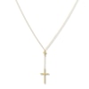 Thumbnail Image 1 of Cross Lariat Necklace 10K Yellow Gold 16&quot; to 18&quot; Adjustable