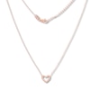 Thumbnail Image 0 of Heart Necklace 14K Rose Gold 16" to 18" Adjustable