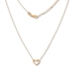 Thumbnail Image 0 of Heart Necklace 14K Yellow Gold 16"-18" Adjustable