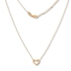 Thumbnail Image 1 of Heart Necklace 14K Yellow Gold 16&quot;-18&quot; Adjustable
